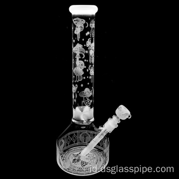 14 inci gelas bagian bawah dengan gabungan gol grosir air merokok es geometris merokok air